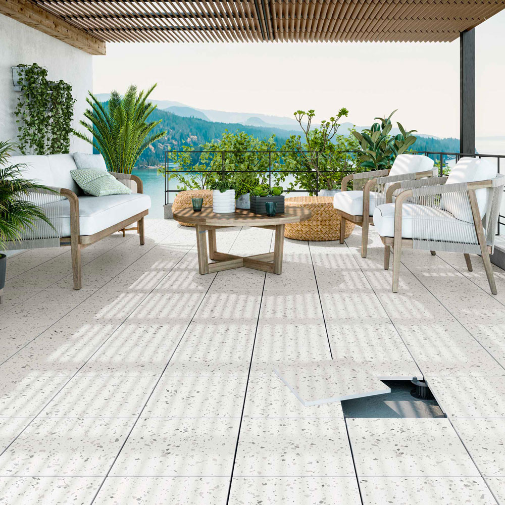 Carrelage aspect terrazzo...