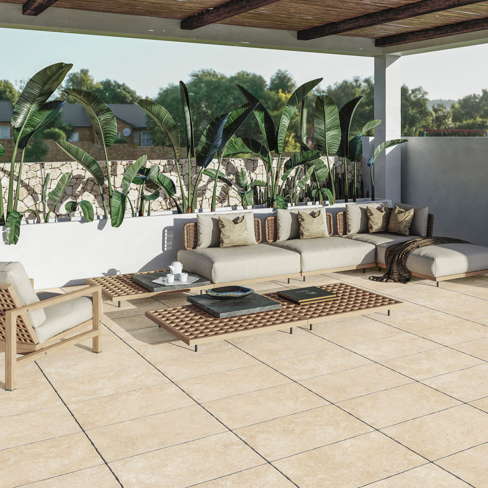 Carrelage effet travertin...