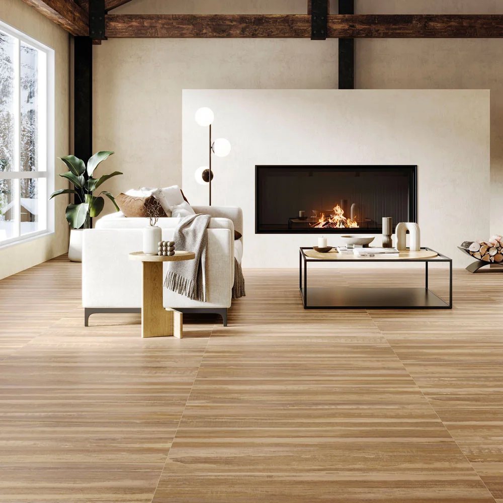 Carrelage aspect parquet...