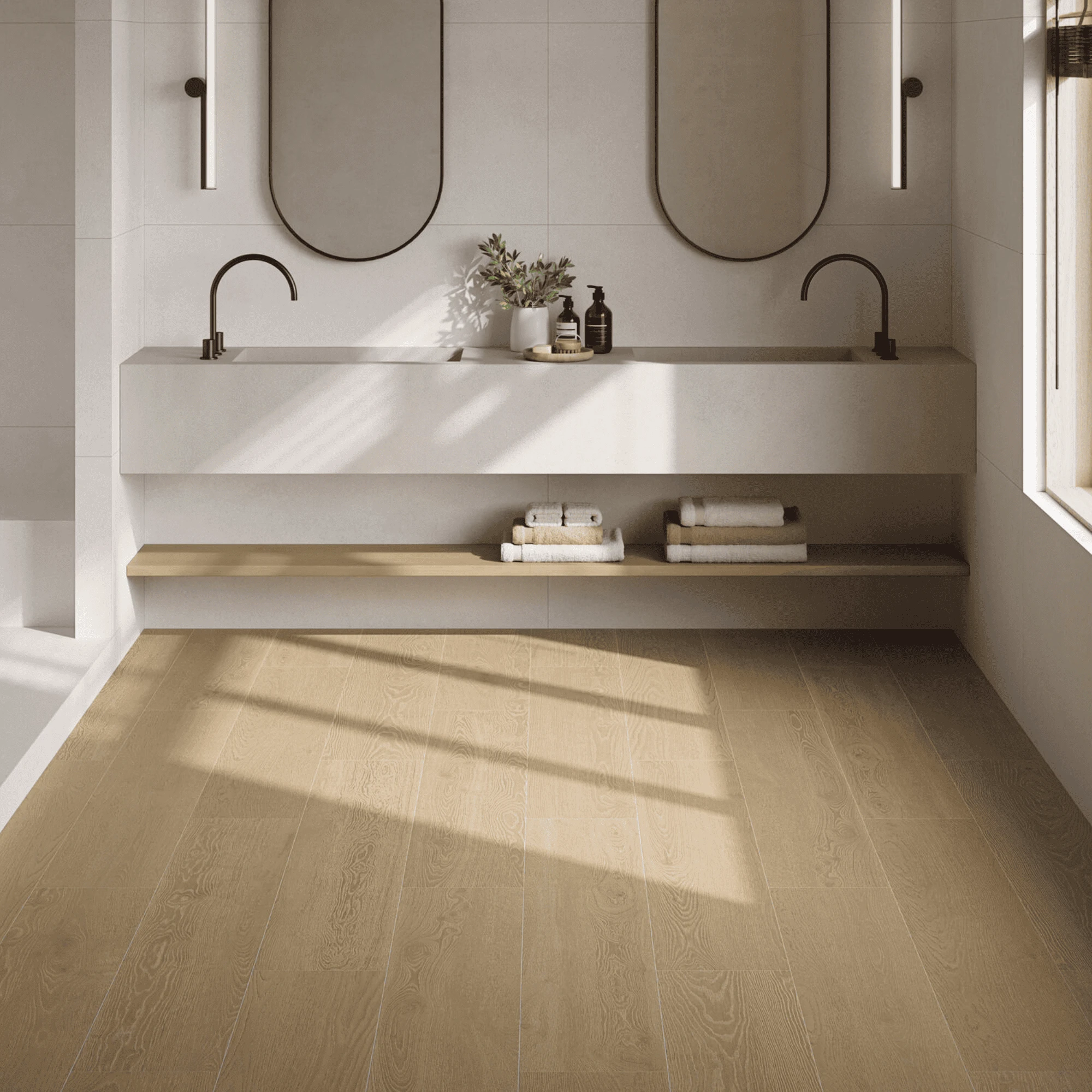 Carrelage aspect parquet...