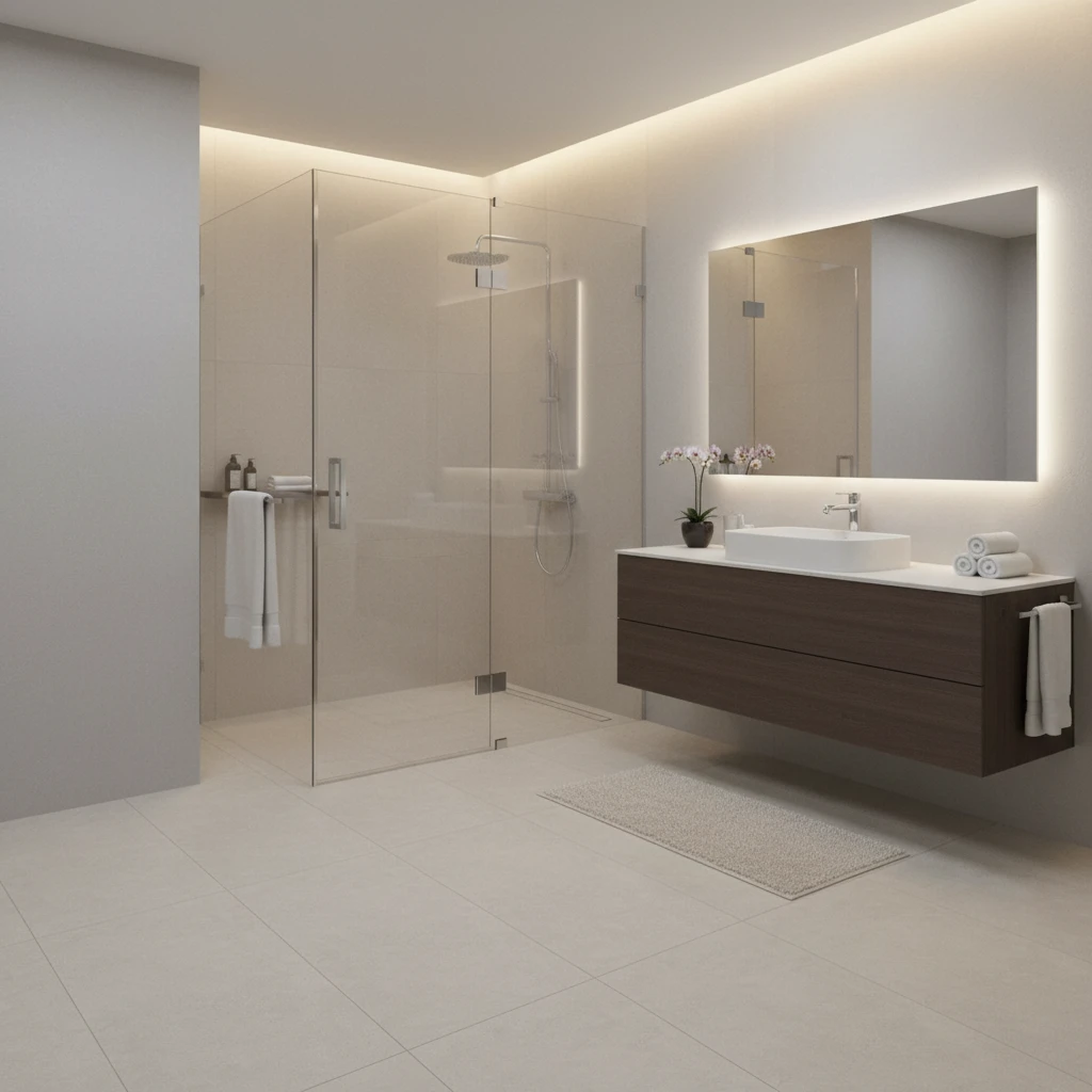 Carrelage sol et mur aspect béton Sonder mink mat 60x120 cm