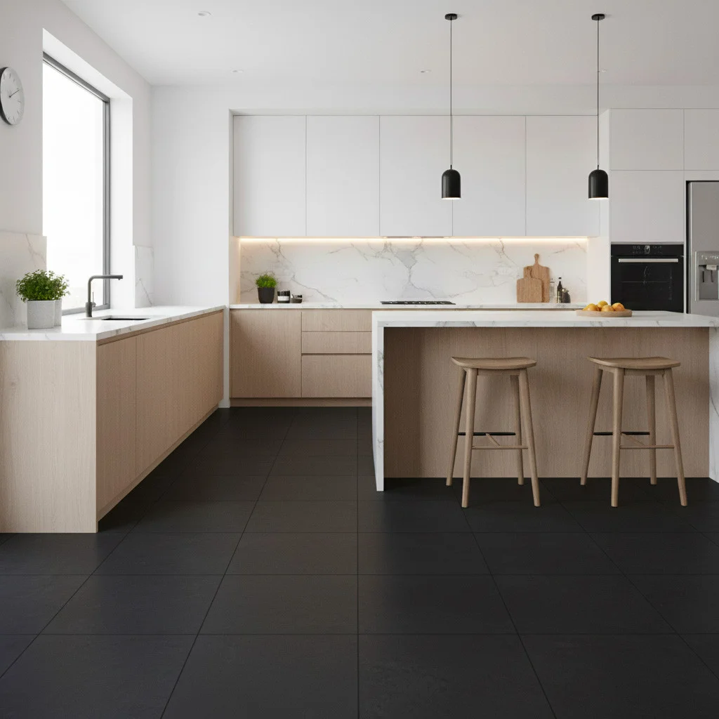 Carrelage uni Cromatic Black mat 60x60 cm