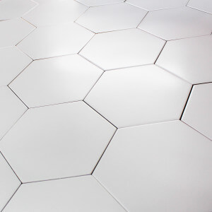 Carrelage hexagonal sol et mur Pattern Blanc