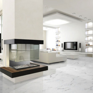 Carrelage sol aspect marbre poli Statuario Brillo 30x60