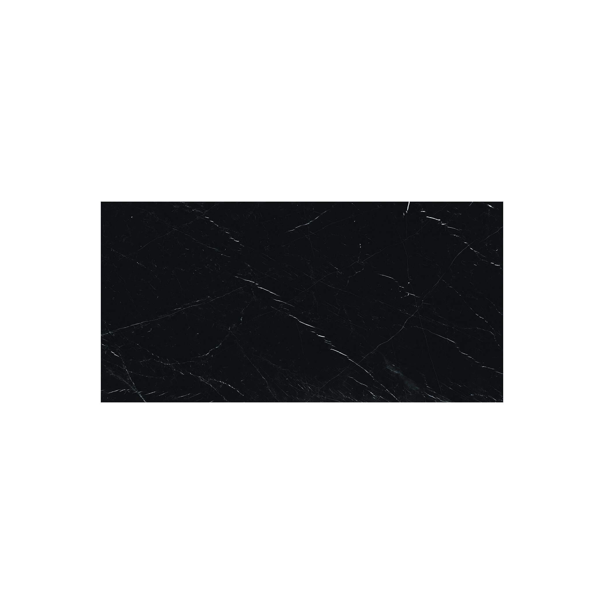 Carrelage sol et mur aspect marbre noir Hypnose Saint-Laurent brillant 60x120 cm