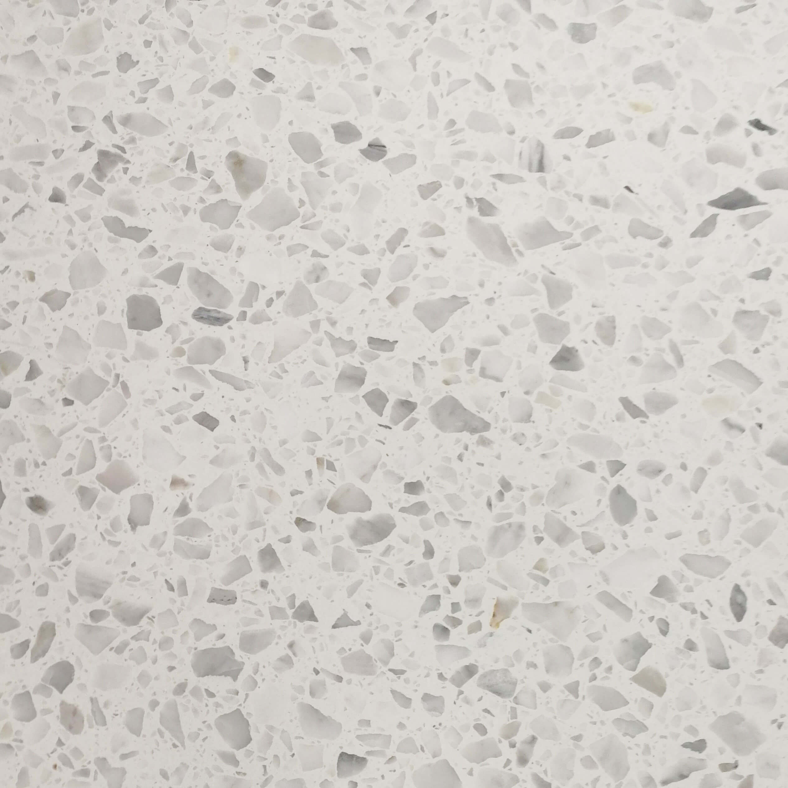 Carrelage sol et mur Terrazzo marbre naturel blanc gris et noir Esco 60x60 cm adouci rectifié