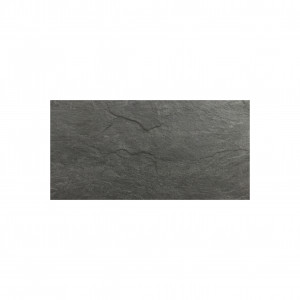 Carrelage sol et mur extérieur aspect ardoise anthracite Brio Ardoise antidérapant 30x60 cm