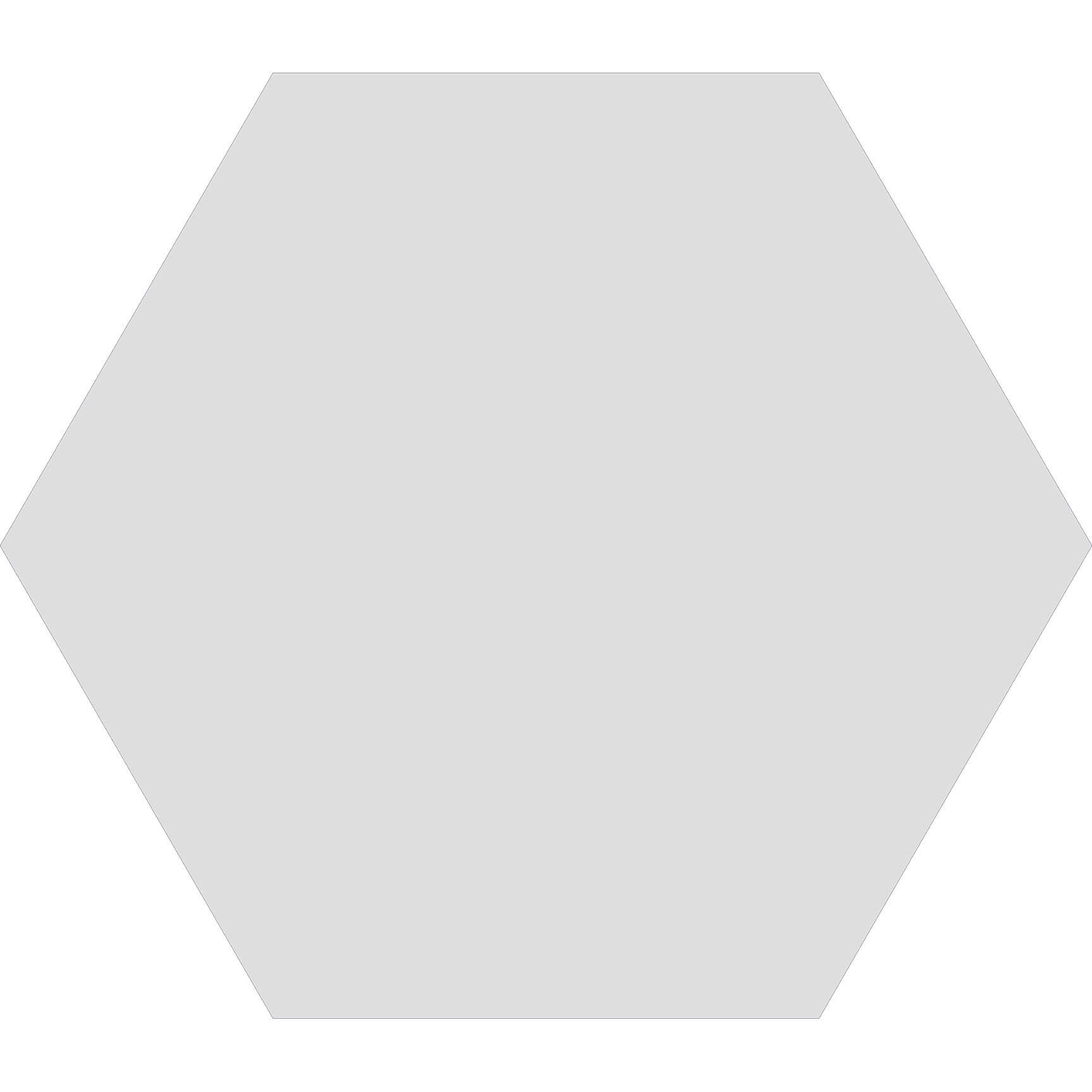 Carrelage hexagonal sol et mur Element Gris Clair mat aspect tomette 23x27 cm