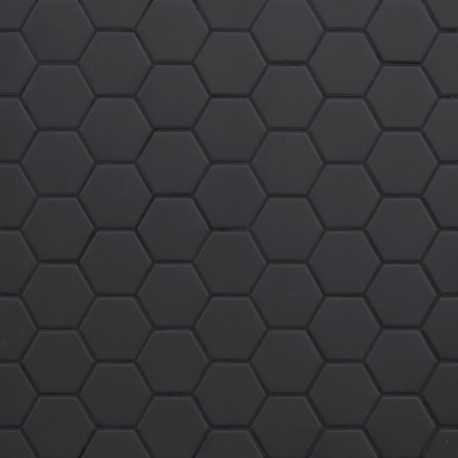 Mosaïque sol et mur Hexagonale noir Black Swan mat 30x30 cm