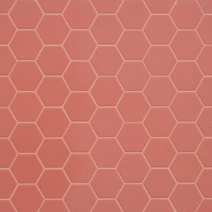 Mosaïque sol et mur Hexagonale rouge Cherry Pie mat 30x30 cm