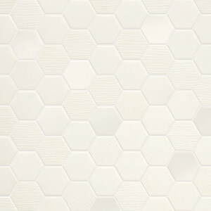 Mosaïque mix sol et mur Hexagonale blanc Lemon Sorbet 30x30 cm