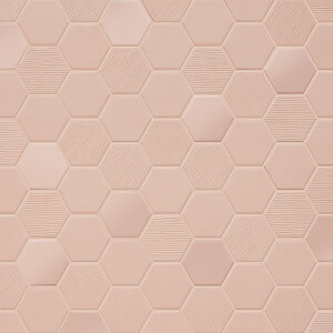 Mosaïque mix sol et mur Hexagonale rose Rosy Blush 30x30 cm