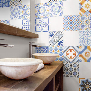 Carrelage sol et mur aspect carreau ciment patchwork Sevilla Mix 25x25 cm