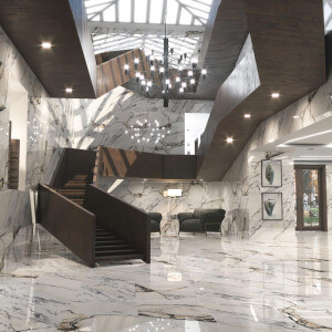 Carrelage sol et mur poli aspect marbre blanc Paonazzo 60x120 cm rectifié