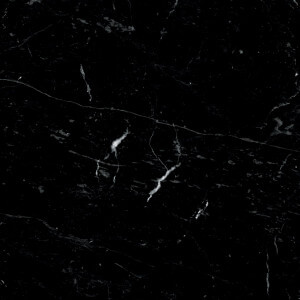 Carrelage sol et mur aspect marbre noir mat Terni Negro 25x25 cm