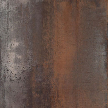 Carrelage sol et mur aspect métallisé oxydé marron Corten A semi-poli 30x60 cm