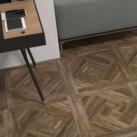 Carrelage sol et mur aspect parquet naturel Bois Dark 60x60 cm