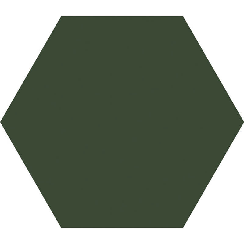Carrelage hexagonal Element Vert mat 23x27 cm