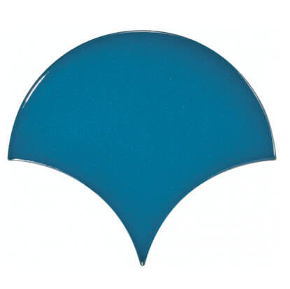Carrelage géométrique Fan Electric blue 10,6x12 cm