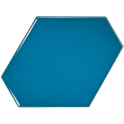 Carrelage géométrique Benzene bleu 10,8x12,4 cm