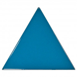 Carrelage géométrique Eletric Triangolo bleu 10,8x12,4 cm