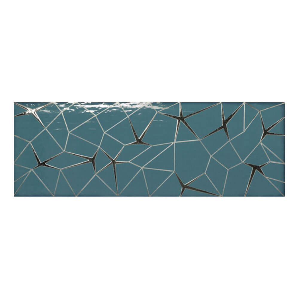 Carrelage Decor Link Turquoise 31,6x90 cm