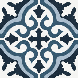 Carrelage sol et mur aspect carreau ciment multicolore bleu Valencia Lonja 25x25 cm