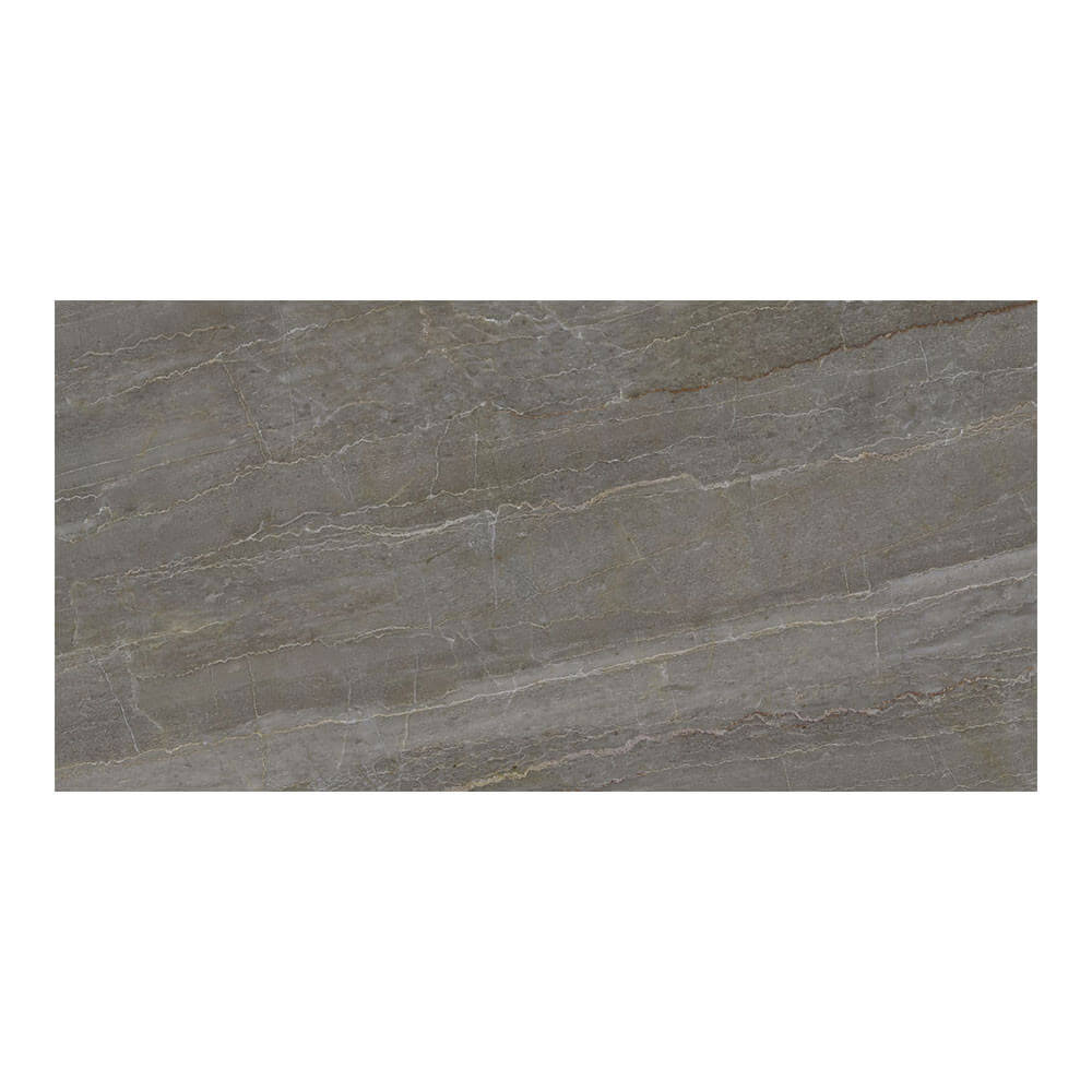 Carrelage aspect marbre Caldonia Taupe brillant 60x120 cm
