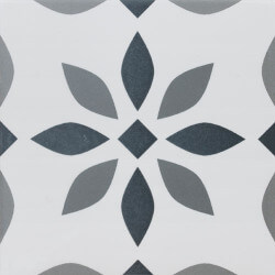 Carrelage aspect carreau ciment Denia gris mat 22,3x22,3 cm