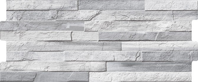 Pierre de parement Wood grey mat 25x60 cm, plaquette aspect brique