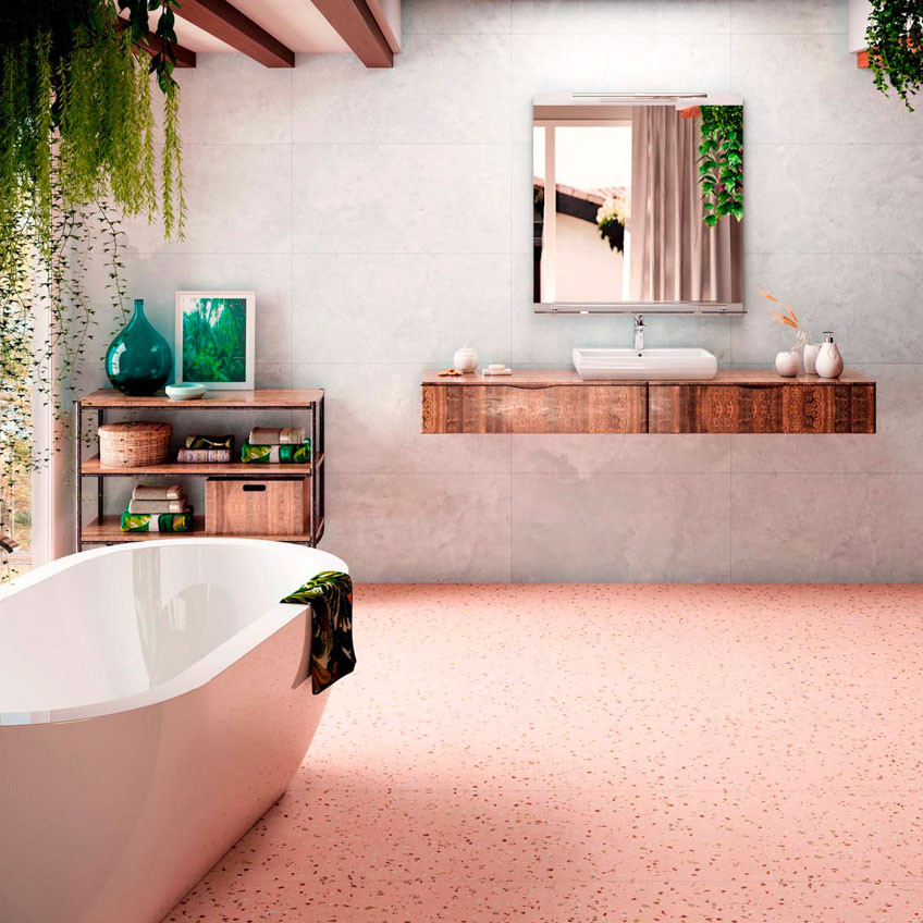 Carrelage aspect terrazzo...