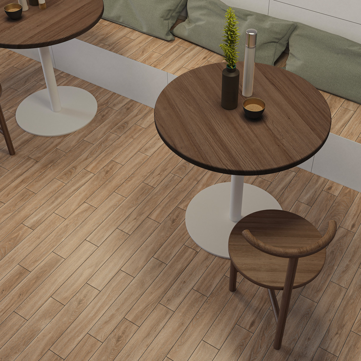 Carrelage aspect parquet...