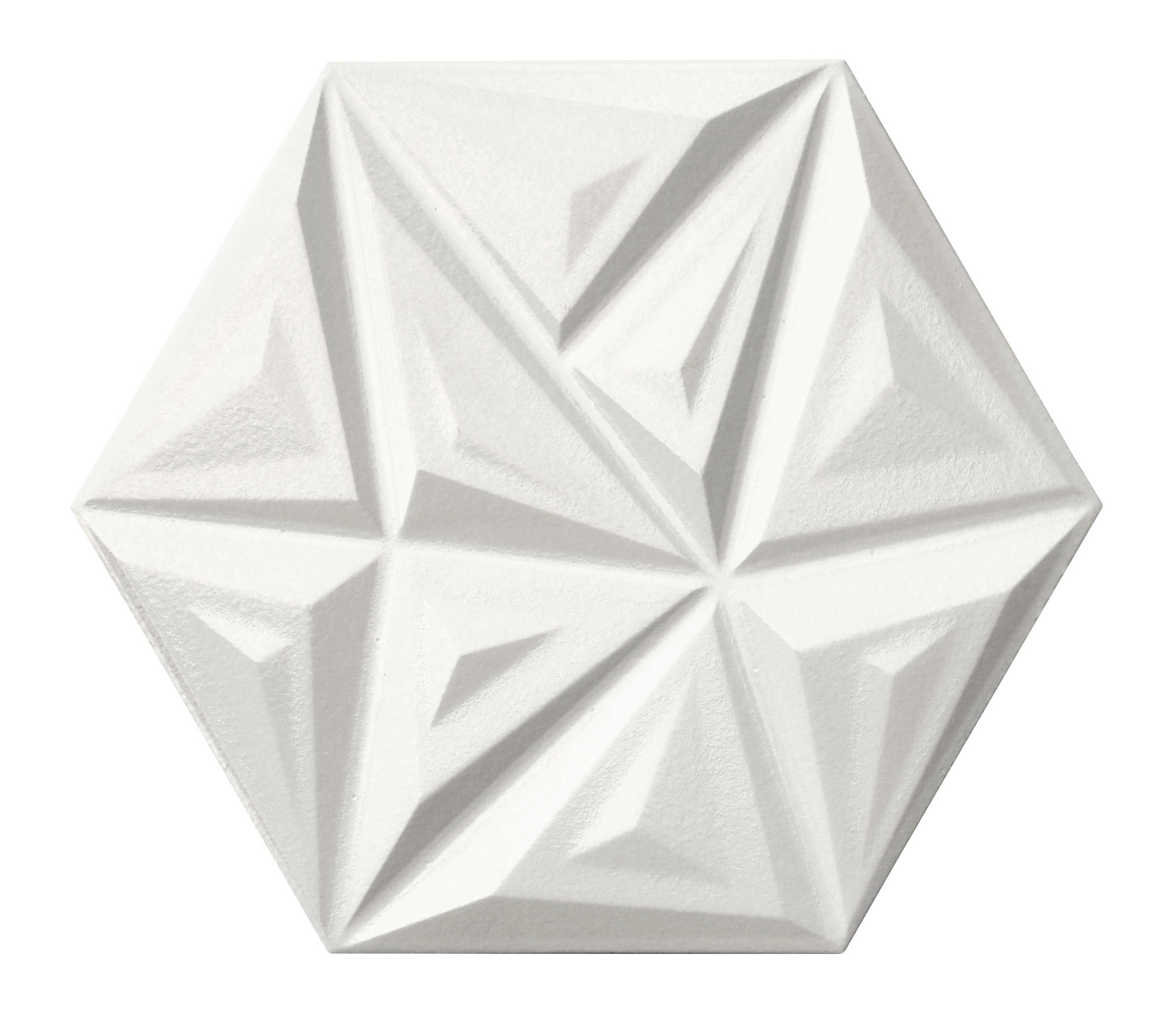 Carrelage hexagonal Harlequin white brillant 10x20 cm